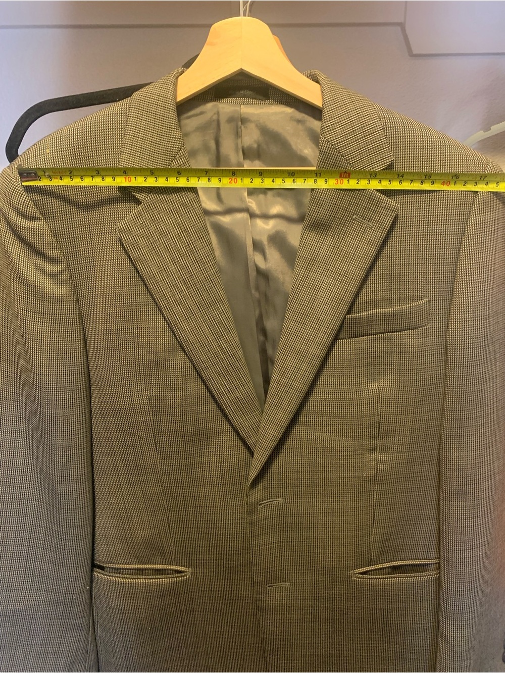 Chaps Men's Gray Houndstooth Blazer